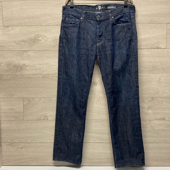7 For All Mankind Button Fly Standard Fit Jeans - Picture 1 of 11